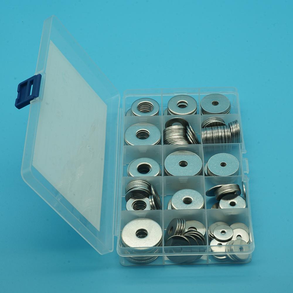 304 Stainless Steel Washer/Gasket Set, M3-M12, 15 Sizes