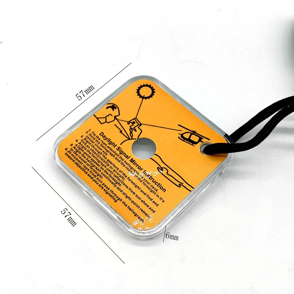 Outdoor Survival Signal Mirror: Life-Saving Reflector for Inflatable Raft and Marine Use