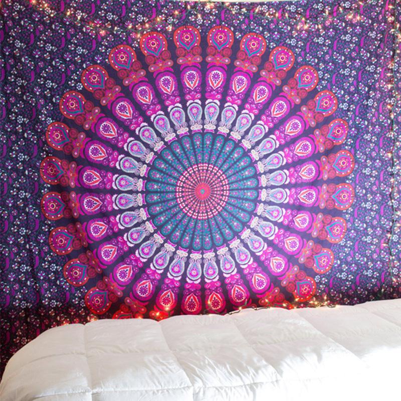 1pc,New Indian Mandala Tapestry Hippie Home Decorative Wall Hanging Bohemia Beach Mat Table Cloth 195x145cm