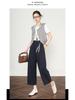 Spring Collection: Women's High-Waisted Loose Wide-Leg Cropped Pants - Slimming & Versatile for Petite Figures