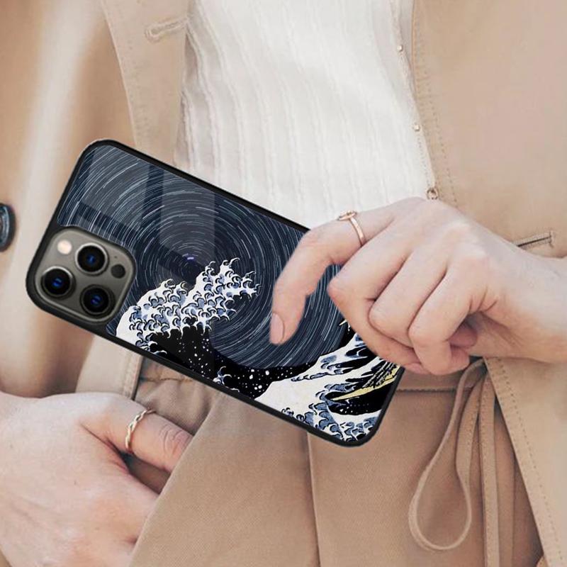 Ukiyo-e Japanese Wave Magnetic Phone Case For APPLE iPhone 17 Air 16 14 13 12 Pro Max 15 Plus Wireless Charge With MagSafe Cover