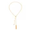 Salircon Trendy Gold Color Imitation Pearls Tassel Necklace for Women Vintage Y-Shape Long Sweater Chain Punk Jewelry Gifts