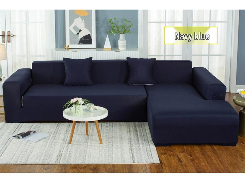 Universal Elastic Sofa Cover - Solid Color, Anti-Scratch, Four Seasons Protection for Chaise Lounge