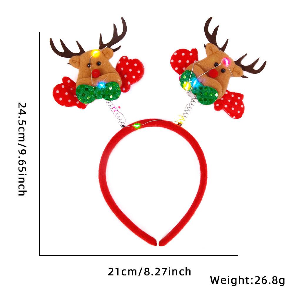 Christmas Festive Cartoon Headbands With Illuminated Reindeer Antlers Perfect For Parties Holiday