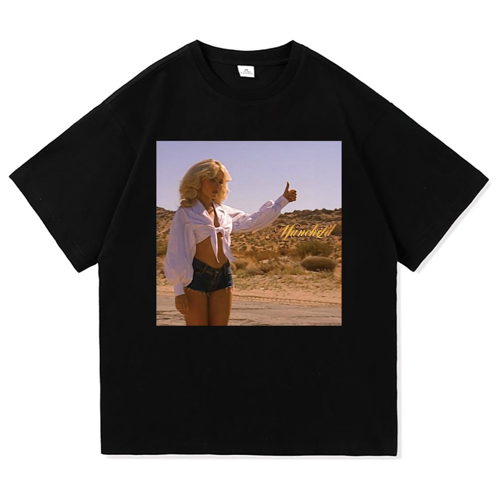 Sabrina Carpenter Manchild T-shirt Mode Herr Dam Estetisk Vintage Grafisk T-shirt Högkvalitativ Cool Bomull T-shirts Skjortor