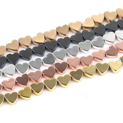 5 x 6 mm Herzform Hämatit Perlen Naturstein für Schmuckherstellung Liebeszauber Perlen Strang 15