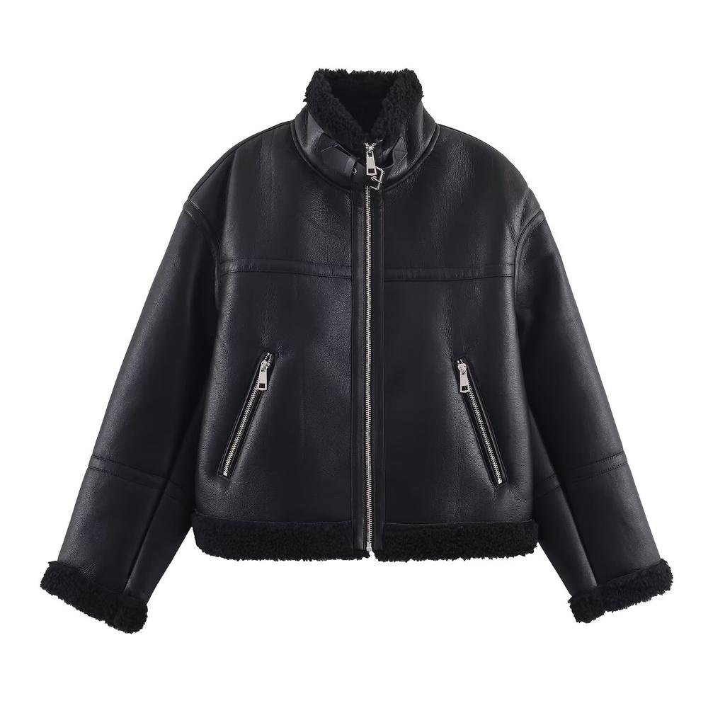 European and American Style, New Women's Clothing, Fashionable, Casual Double-sided Fleece Jacket 3046367