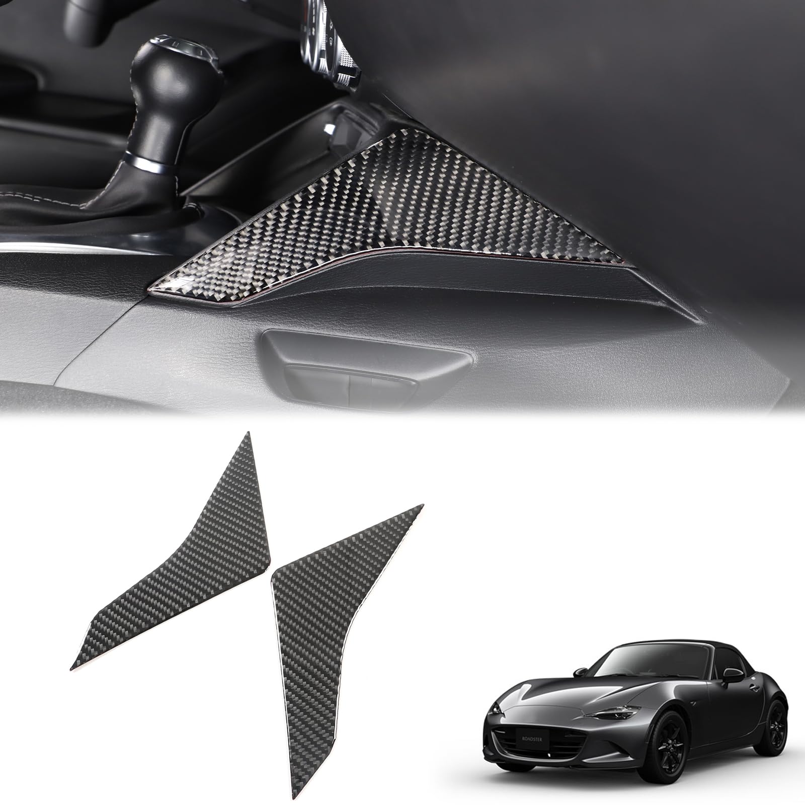 

Hcilloend Carbon Fiber Side Console Center Console Side Carbon Fiber Side Covers for New Mazda Roadster RF ND Series Easy Decorative Interior Custom