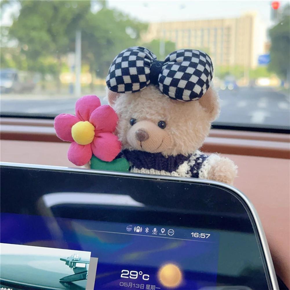 Auto-Innenausstattung, Armaturenbrett-Ornamente, Plüschbär, Auto-Mittelkonsolen-Ornamente, Dekoration, Autozubehör für Zuhause und das Büro, Geschenke
