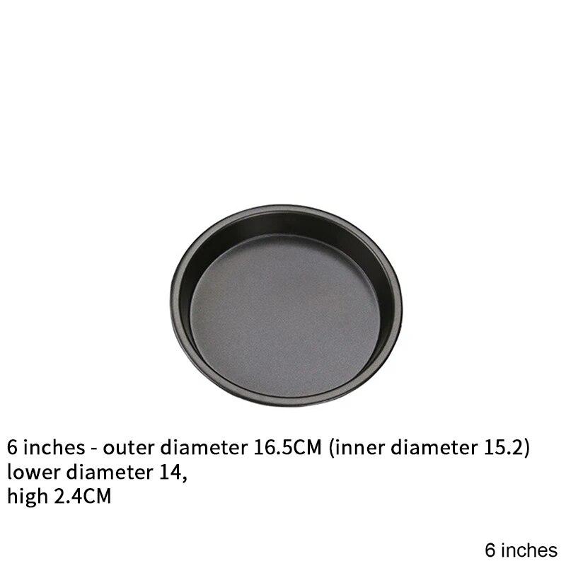 

Антипригарная форма для пиццы из углеродистой стали, противни для выпечки в духовке, форма для микроволновой печи, форма для формы для торта, кондитерская форма для пирога, Sapan, инструменты 6inch чёрный