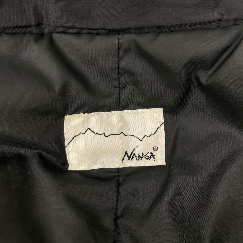 NANGA Old logo black bark color down coat coat S blackUsed