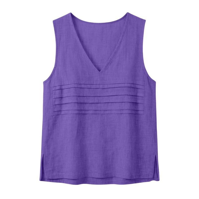 Women S V Neck Sleeveless Loose Casual Summer Top