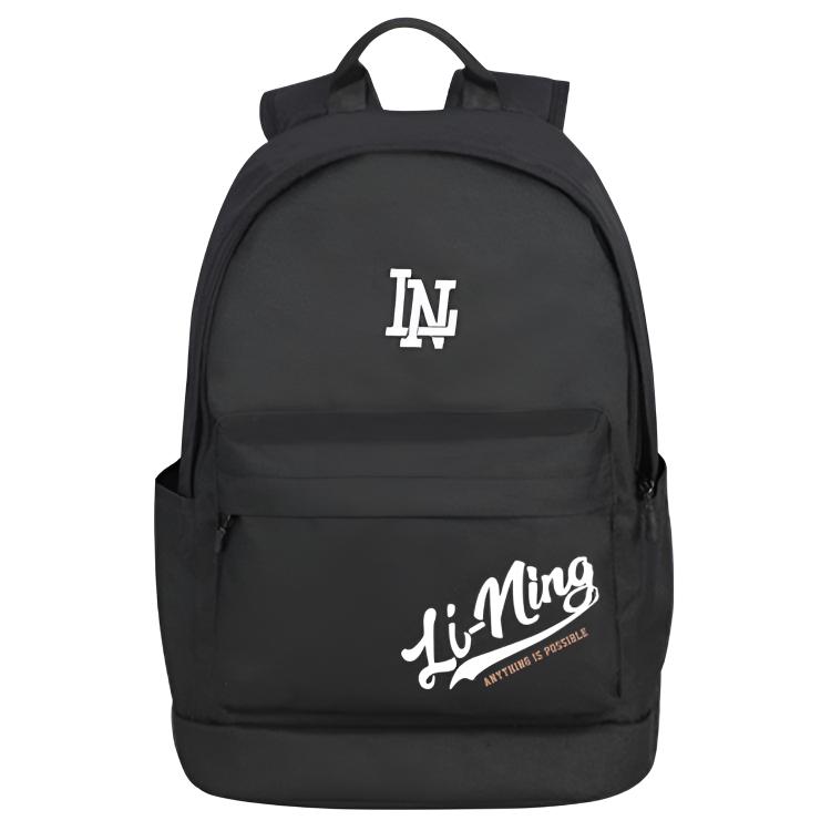 Li Ning Polyester Backpack Unisex Black YBSU177-1A4