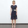 JESSIE Elegant Printed Short Sleeve Slim Dress