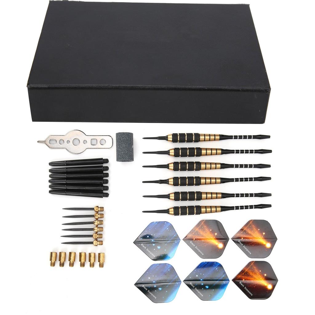 6Pcs Safety Hard Needle Darts Set Aluminium Alloy Soft Tip Dart Set Game Equipments