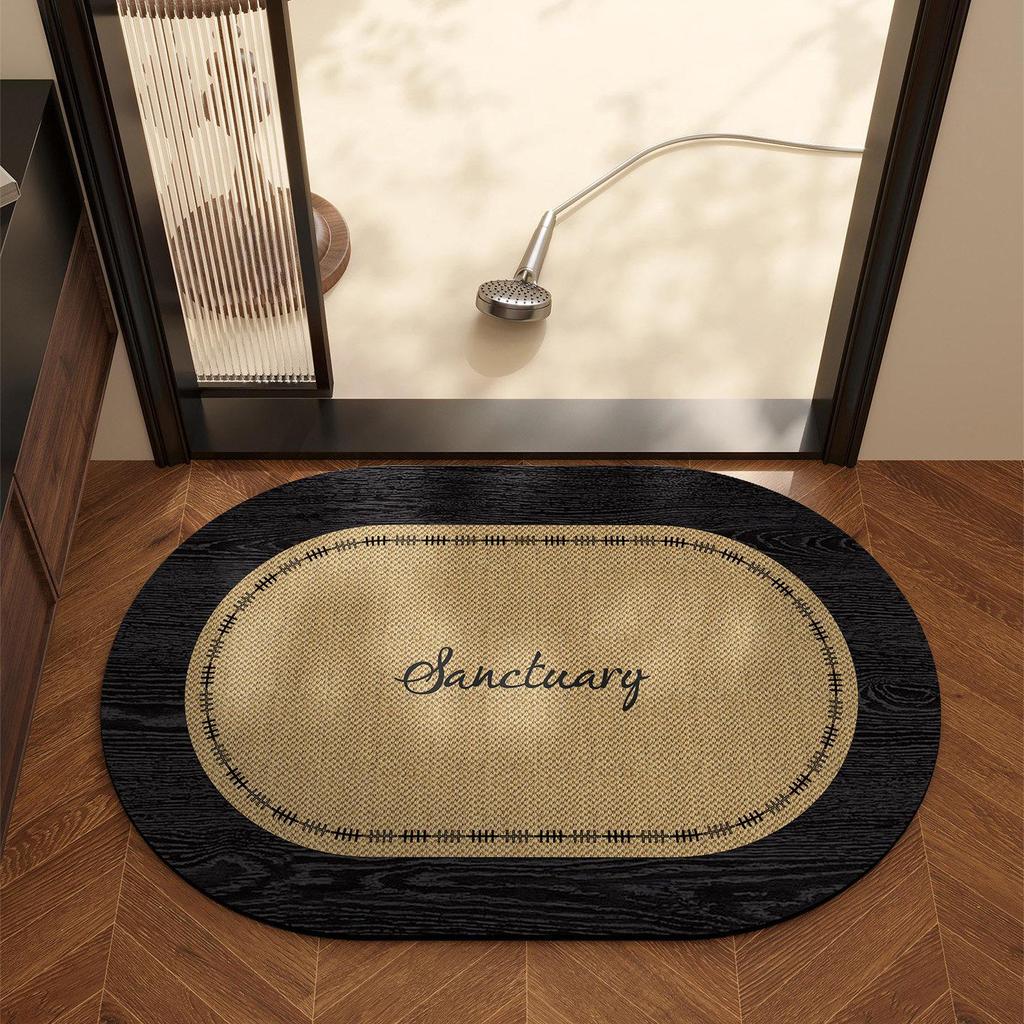Pre-owned Non-slip Diatomaceous Earth Bath Mat - Absorbent, Dirt-Resistant, Quick-Dry, Wear-Resistant for Bathroom or Entrance