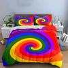"Colorful Swirl Design Decor Set" Multiple sizes kid's and adults' bedroom Exquisite 3PC bedding set gift
