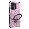 For Oppo Reno13 5G (Global) Magnetic Case Rotating Metal Kickstand PC + TPU Phone Back Cover