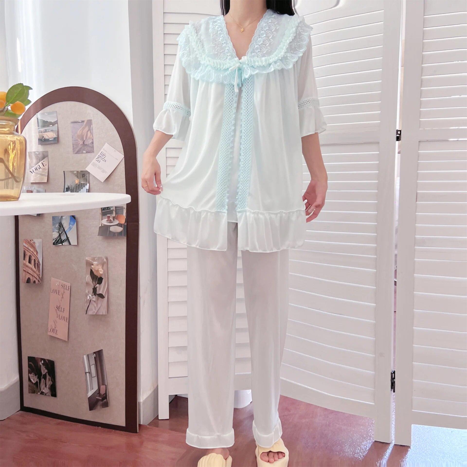 

Женские пижамные комплекты, шелковая атласная пижама, весенне-осенняя домашняя одежда, женская пижама Mujer, пижама, одежда для сна XXL