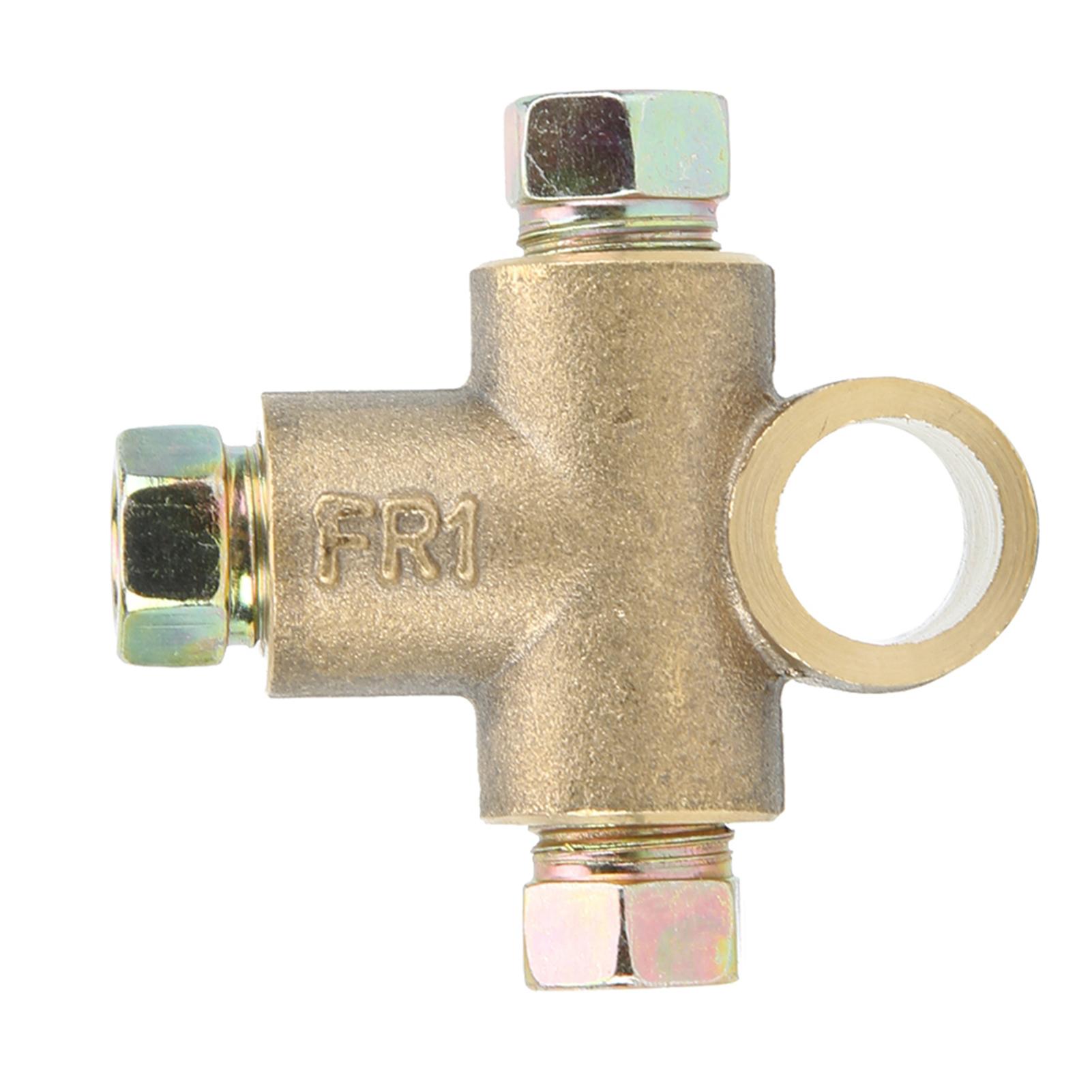 Cosyhome Men's Light 3 Way T Shape Brake Tee With 3 Nuts Short Union M10 3 16In Pipe 10Mm