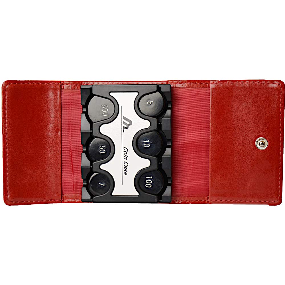 

Marumune Red Coin Case with Cover 3.3 x 2.5 x 1.1 inches (8.3 x 6.5 x 2.9 cm)