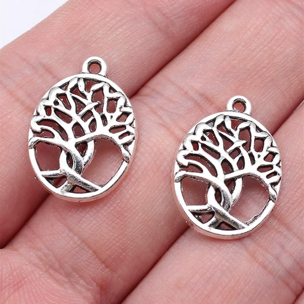 Runde Lebensbaum Anhänger Charms Paar Schmuck Modezubehör