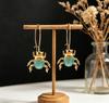 European Bohemian Retro Insect Two-Tone Dangle Alloy Earrings