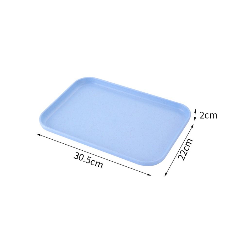 Eco-friendly Rectangular Tray Cutlery Tray Wheat Straw Tray Durable Bread Pan  Restaurant