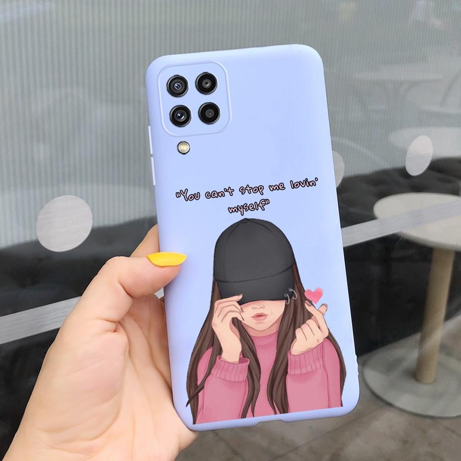 For Samsung Galaxy M32 Case Samsung M12 Soft Silicone Flower Phone Case For Samsung M32 M325F Cover Galaxy M 12 32 M12 TPU Funda