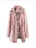 New Women's Water-Repellent Trench Coat with Plaid Lining - High-Quality Jacket