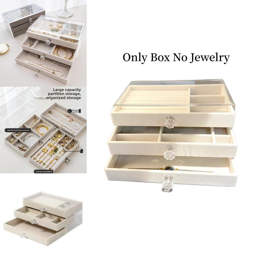 Jewelry Organizer Box With Dividers For Makeup And Accessories Storage For Home Office Use