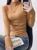Long Sleeve Female Cold Basic Warm Shirt Bottom Shirt Large Size Heating Clothes In The Fall In The High Neck Inner Wear Padded Threaded T-shirt Tops
