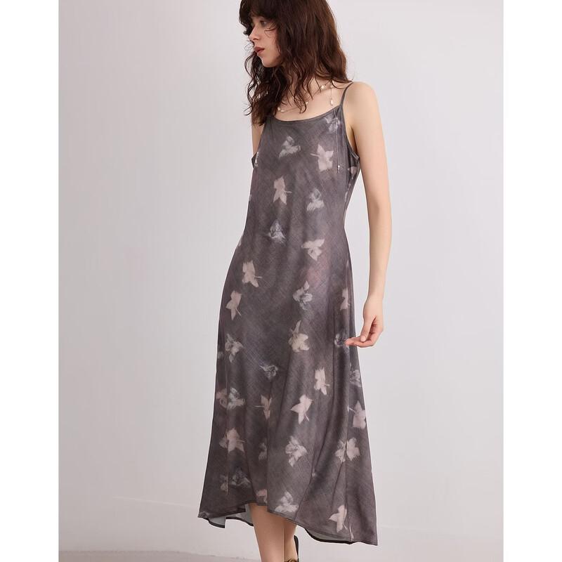 Elegant Summer Printed A-line Midi Cami Dress