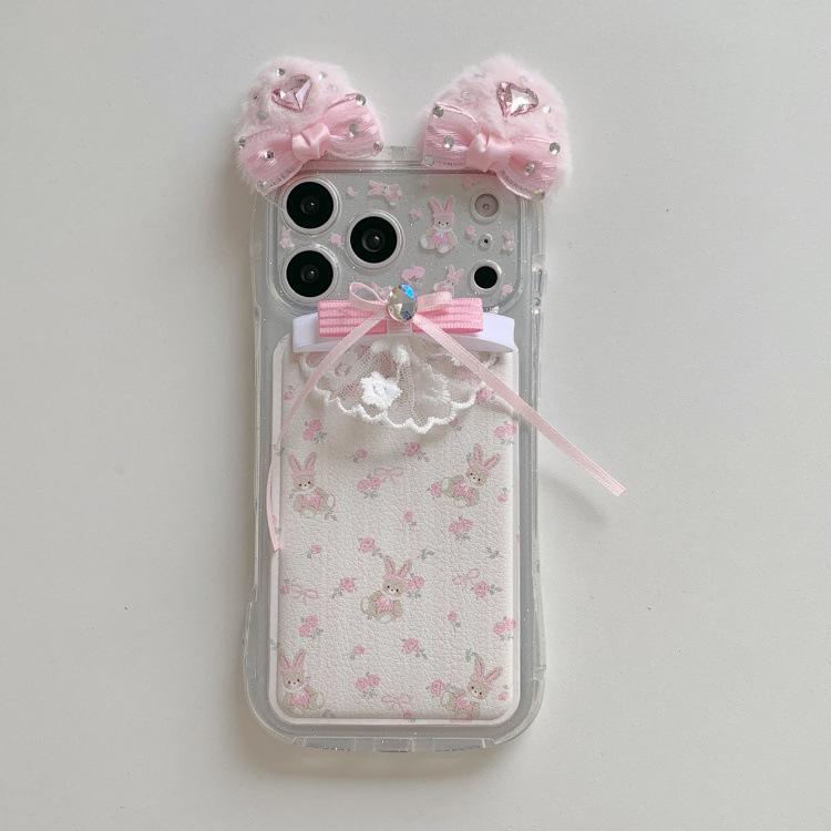 Pink Lace Bowknot Phone Case for iPhone 17 Pro Max & 16P