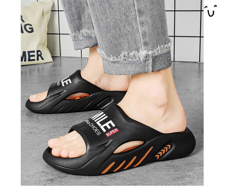 Heren Zachte Zool Massage Pantoffels: Zomer Anti-slip Binnen/Strand Sandalen