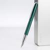 HongDian 525 Green Metal Fountain Pen, Extra Fine Nib Classic Pen, Includes Metal Pen Case and Refillable Converter