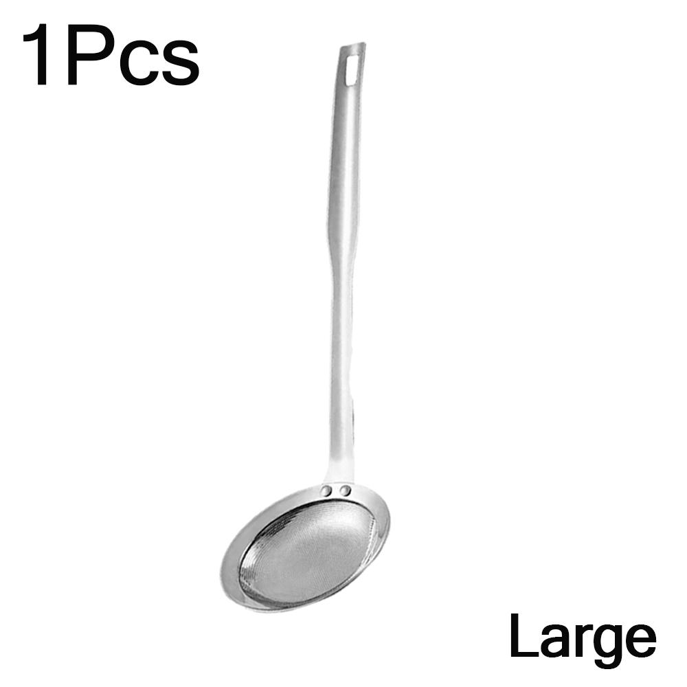 Filter Scoop Fat Skimmer Stainless Steel Fine Mesh Strainer Slotted Spoons Separator Ladle Cooking Strainer Kitchen Tool