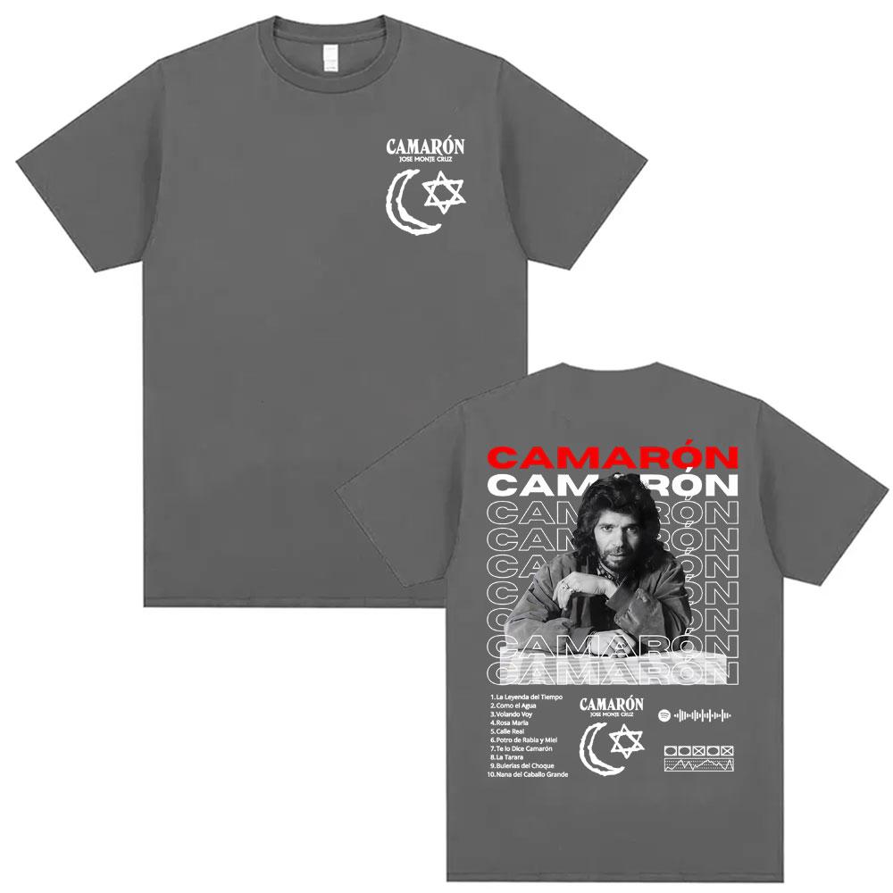 Camisetas Gráficas de Álbum Rock Camaron De La Isla para Hombre y Mujer Moda Hip Hop Punk Street Camisetas de Algodón de Manga Corta de Verano