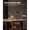 KDG 2 Pack Cordless Black Table Lamps, Rechargeable Portable LED Desk Lamps | 5000mAh Battery Operated 3 Color Stepless Dimming Up for Restaurant,