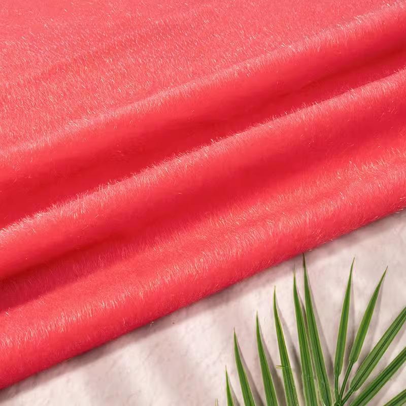 Plain Color Super Thick Faux Mink Fur Fabric Horsehair Flocking Plush Fabric DIY Sewing Sofa Clothing Luggage Shoes Toys Fabric