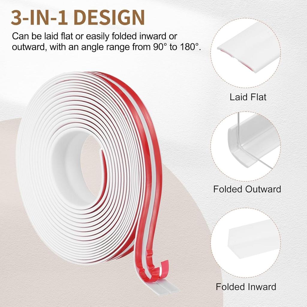 1PC 3Meters Self Adhesive Wall Corner Protector Guard Flexible Peel And Stick Molding Trim for Ceiling Countertop Edge Protectio