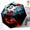 1pc Halloween Ghost Fashion Automatic Opening and Closing Cartoon Umbrella, Lightweight 3-Fold, With Cute Cartoon Characters, Suitable for Home,