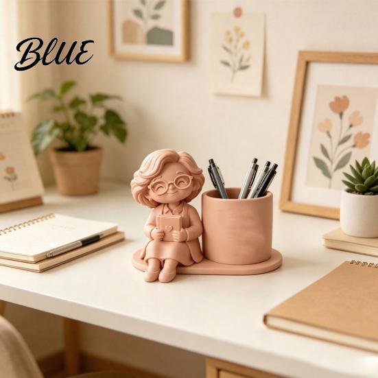 Three-dimensional Pen Stand 3D Printed Holder Creative Desktop Organizer for Pencils Gel Pens Smooth Surface Holder Makeup Brushes Storage Container