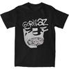 Mens 2D Printed T-Shirt Music Band Gorillaz T-Shirts Fashion Beach Tee Shirt Vintage Print Cotton Tops
