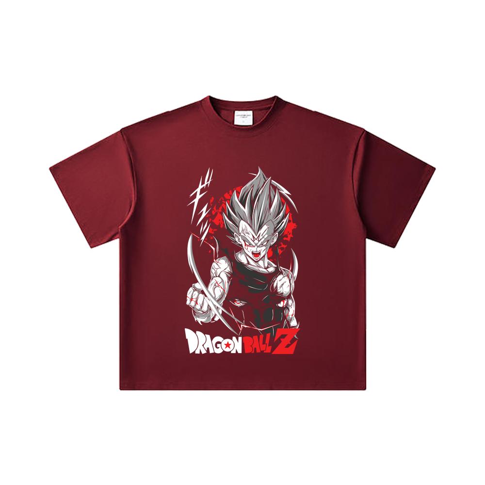 260 GSM Double Yarn 32 Count 100% Cotton Dragon Ball V60 Majin Vegeta Print Unisex Heavy Cotton T Shirt