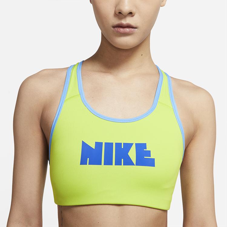 Nike Dri-FIT Swoosh Circa Printed Logo Sports Bra Women Underwear Atomic-Green DM0578-321