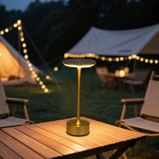 Touch Control LED Lamp Rechargeable Night Light with 3 Color Temperatures Portable Cordless Nightstand Light for Bedside Desk &Restaurant