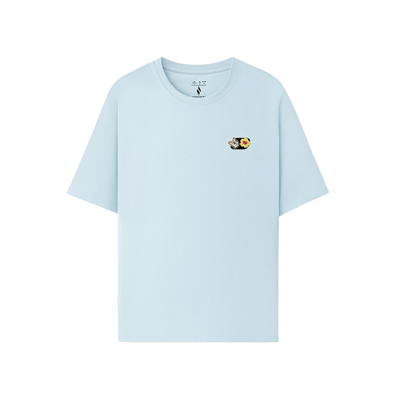 Skechers Loose Fit Round Neck Antibacterial Cool Breathable Knitted Short Sleeve T-Shirt Unisex Tops L226U048-01DS S