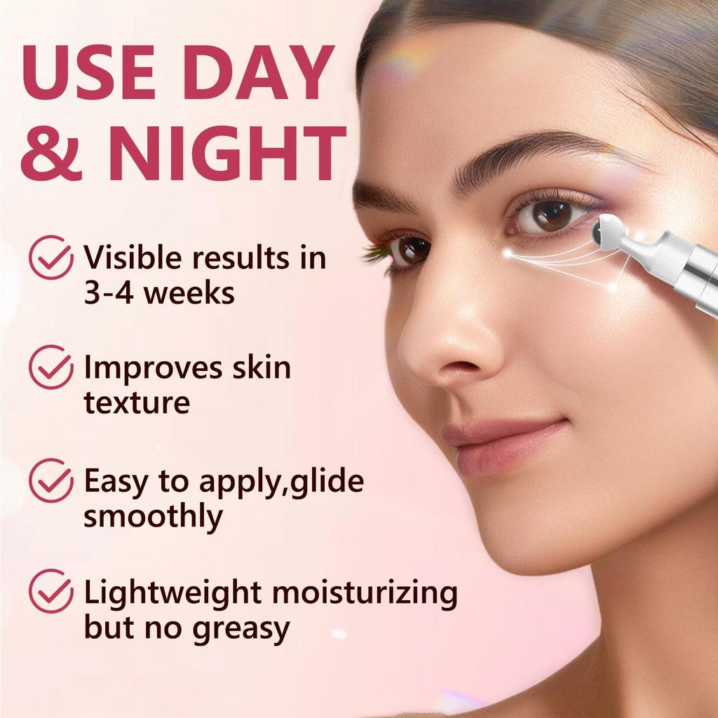 Retinol Eye Cream Stick-Deeply Nourish & Firm Eye Skin, Brighten Skin Tone, Refreshing Non-Greasy, Gentle for Sensitive Skin,15ml