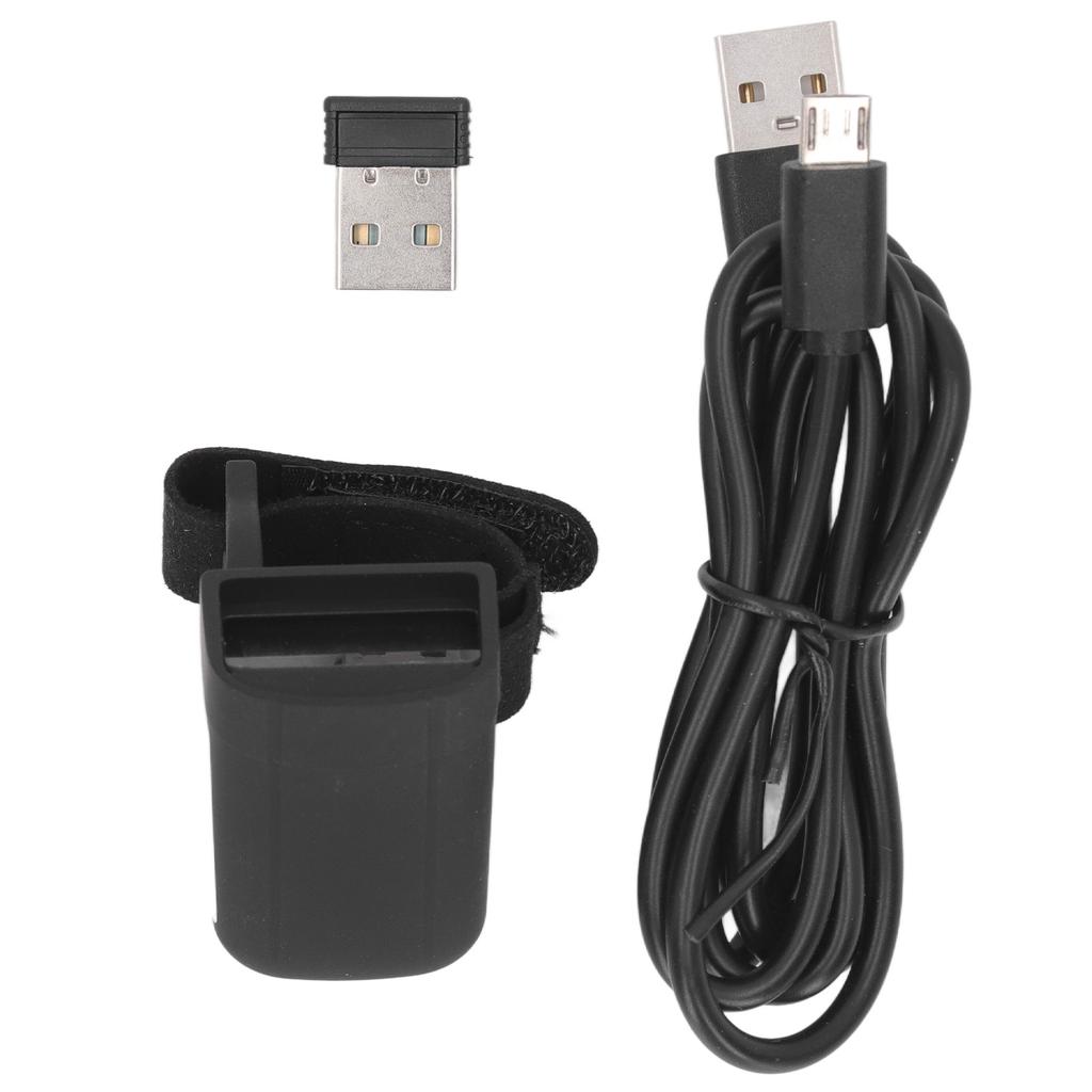 1D 2D Ring Barcode Scanner 2.4G Wireless Bluetooth CCD Red LED Finger Barcode Scanning Tool Built in Battery